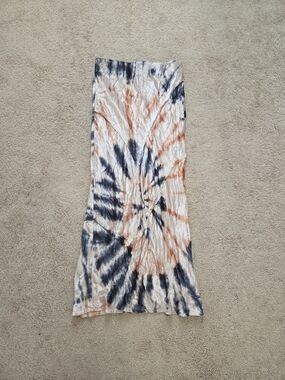 Free People Tie-Dye Velvet Maxi Skirt Size Xs